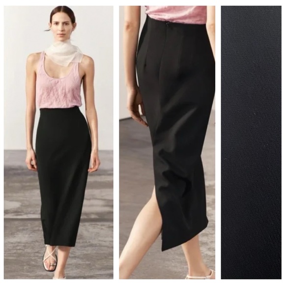 Zara Dresses & Skirts - Zara Black Midi Pencil Skirt Medium